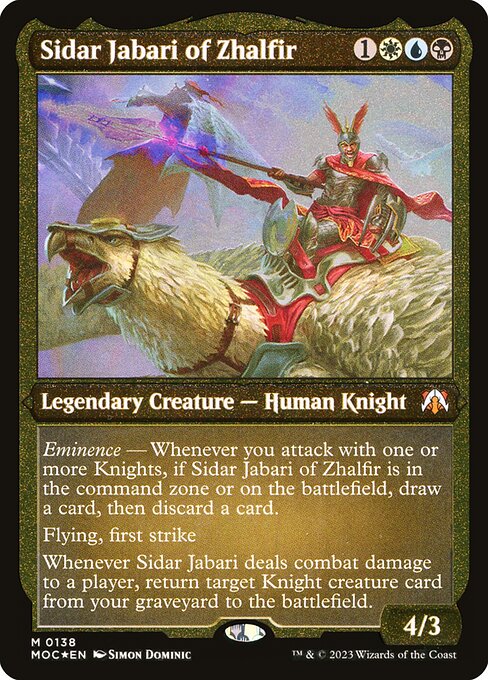 Sidar Jabari of Zhalfir (138) [March of the Machine Commander] [Etched]