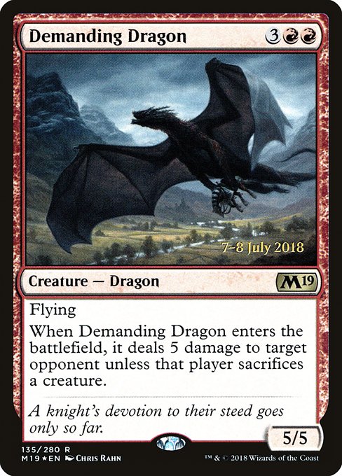 Demanding Dragon (135s) [Core Set 2019 Promos]