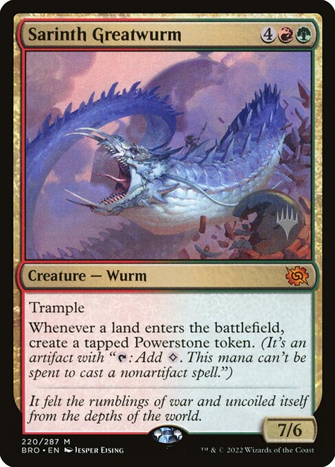 Sarinth Greatwurm (220p) [The Brothers' War Promos]