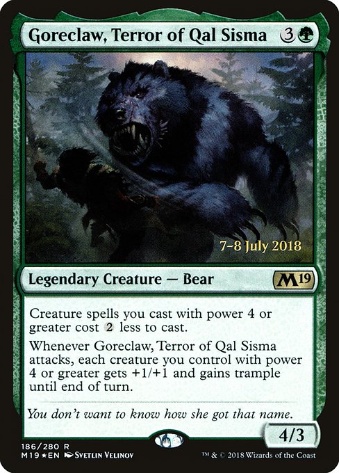 Goreclaw, Terror of Qal Sisma (186s) [Core Set 2019 Promos]