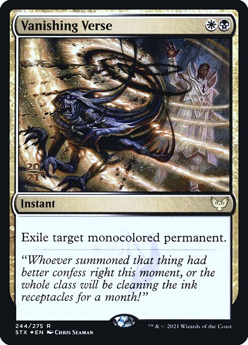 Vanishing Verse (244s) [Strixhaven: School of Mages Promos]