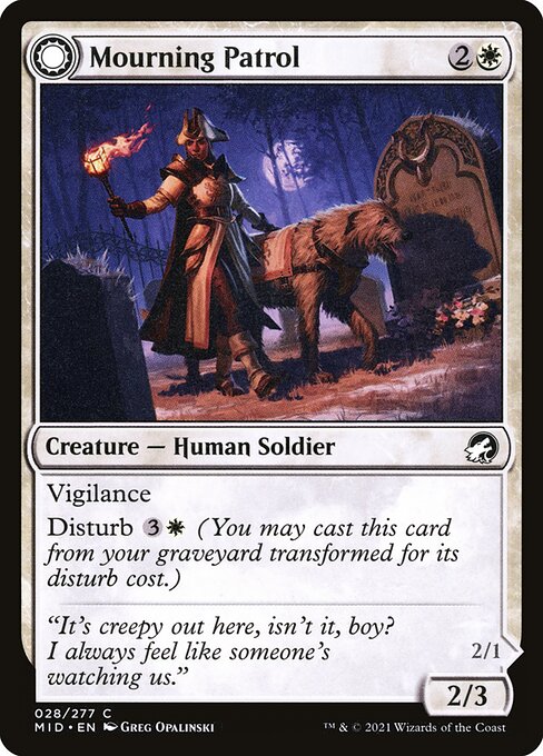 Mourning Patrol // Morning Apparition (28) [Innistrad: Midnight Hunt]