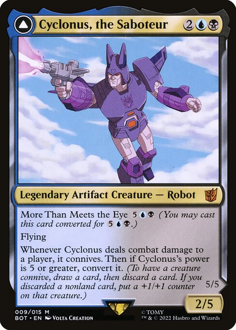 Cyclonus, the Saboteur // Cyclonus, Cybertronian Fighter (9) [Transformers]