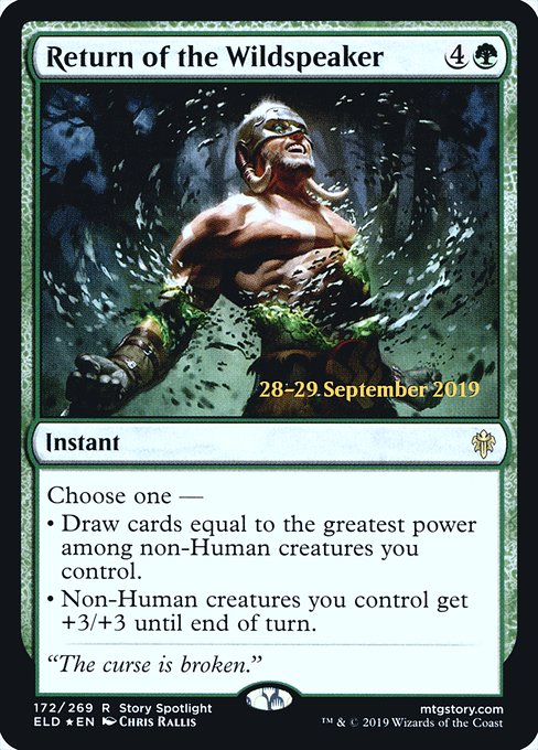 Return of the Wildspeaker (172s) [Throne of Eldraine Promos]