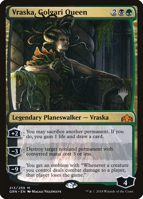 Vraska, Golgari Queen (213p) [Guilds of Ravnica Promos]