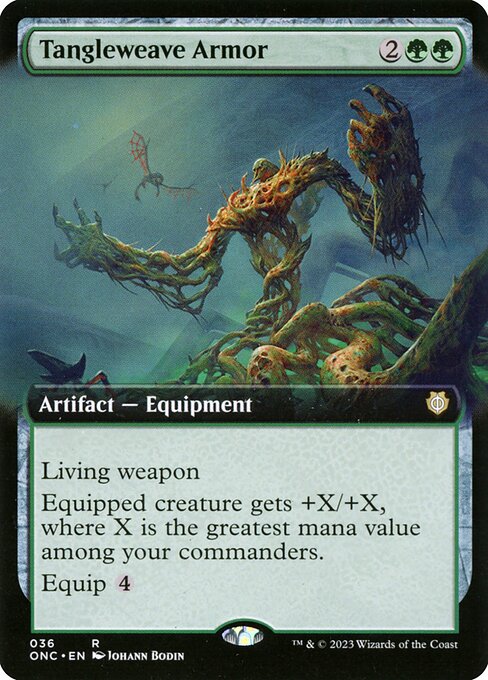 Tangleweave Armor (36) [Phyrexia: All Will Be One Commander] [Extended Art]