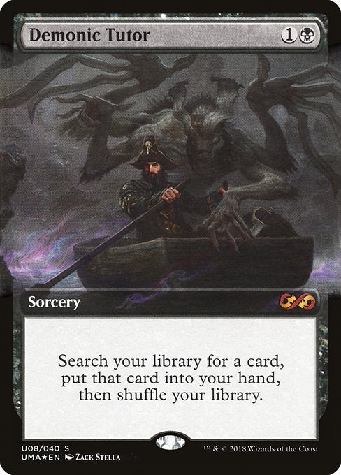 Demonic Tutor (U8) [Ultimate Box Topper] [Extended Art]