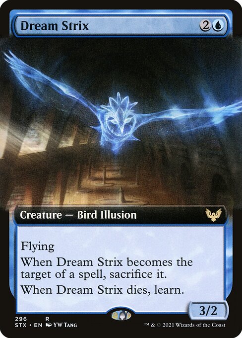 Dream Strix (296) [Strixhaven: School of Mages] [Extended Art]