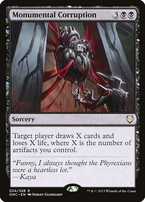 Monumental Corruption (24) [Phyrexia: All Will Be One Commander]
