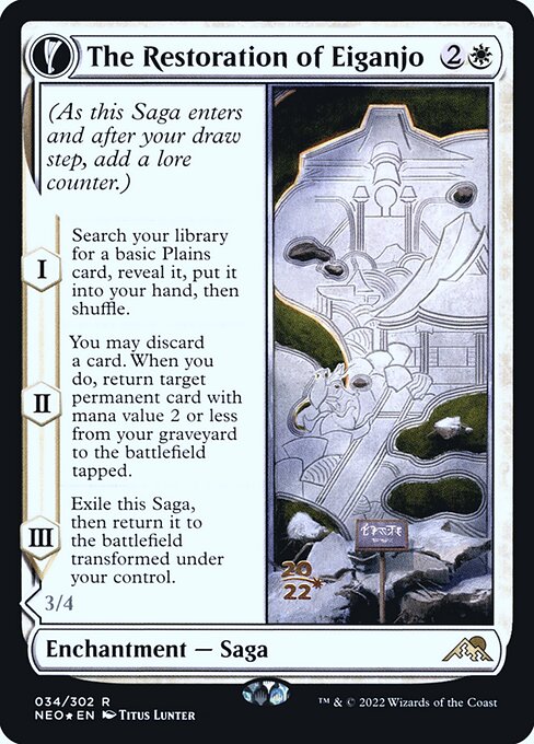 The Restoration of Eiganjo // Architect of Restoration (34s) [Kamigawa: Neon Dynasty Promos]