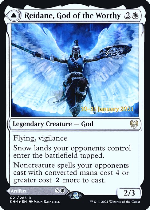 Reidane, God of the Worthy // Valkmira, Protector's Shield (21s) [Kaldheim Promos]