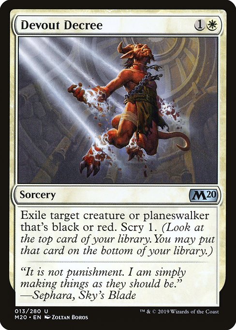 Devout Decree (13) [Core Set 2020]