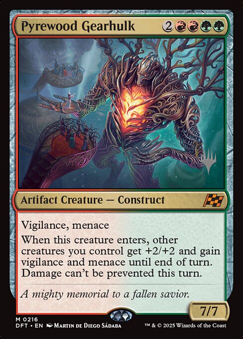 Pyrewood Gearhulk (216p) [Aetherdrift Promos]