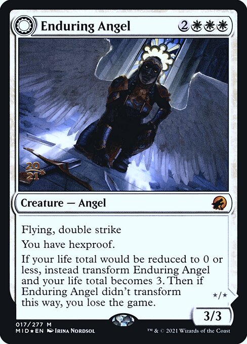 Enduring Angel // Angelic Enforcer (17s) [Innistrad: Midnight Hunt Promos]
