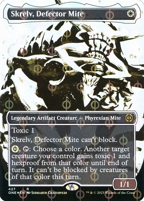 Skrelv, Defector Mite (427) [Phyrexia: All Will Be One] [Showcase, Borderless]