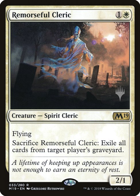 Remorseful Cleric (33p) [Core Set 2019 Promos]