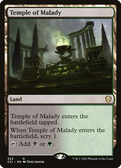 Temple of Malady (323) [Commander 2021]
