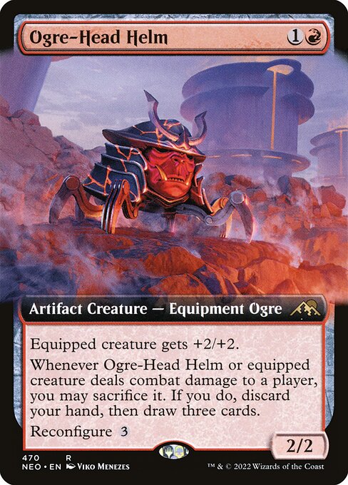 Ogre-Head Helm (470) [Kamigawa: Neon Dynasty] [Extended Art]