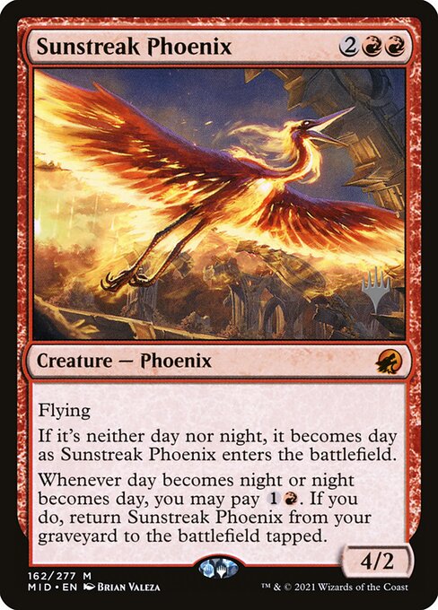 Sunstreak Phoenix (162p) [Innistrad: Midnight Hunt Promos]