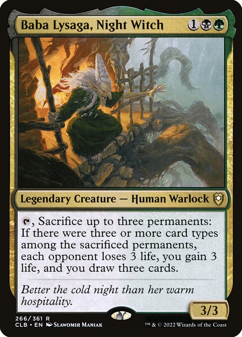 Baba Lysaga, Night Witch (266) [Commander Legends: Battle for Baldur's Gate]