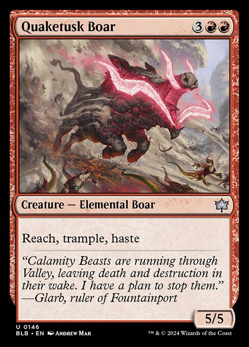 Quaketusk Boar (146) [Bloomburrow]