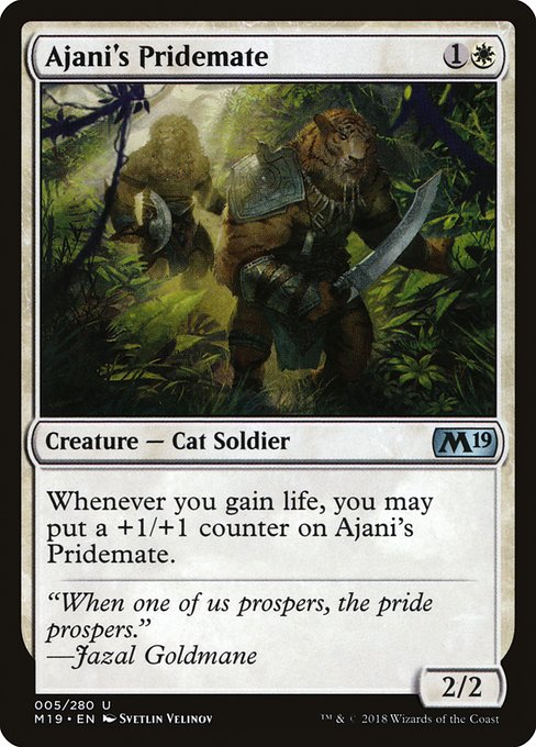 Ajani's Pridemate (5) [Core Set 2019]