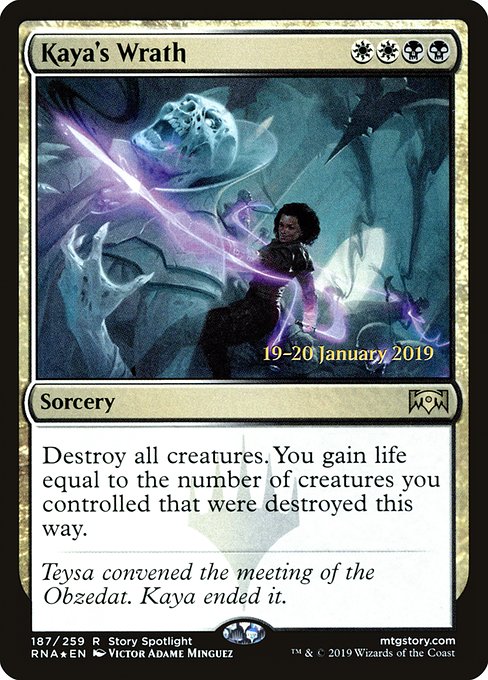 Kaya's Wrath (187s) [Ravnica Allegiance Promos]
