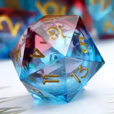 Liquid Core Blue-Red with Gold 33mm D20 image 0