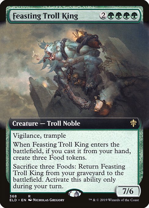Feasting Troll King (368) [Throne of Eldraine] [Extended Art]