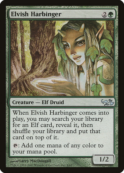 Elvish Harbinger (4) [Duel Decks: Elves vs. Goblins]