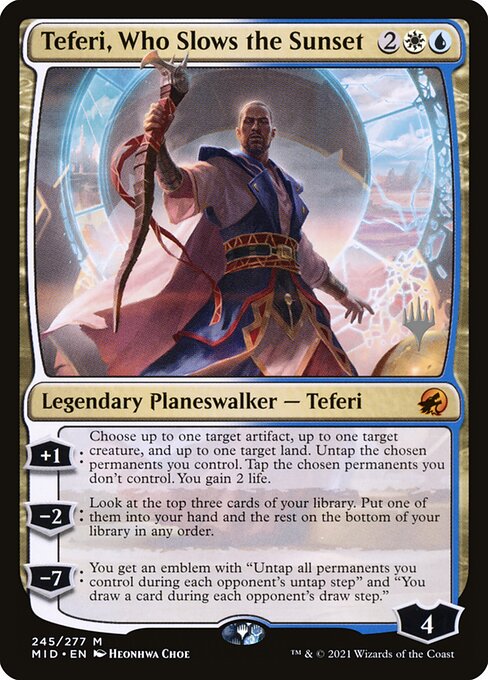 Teferi, Who Slows the Sunset (245p) [Innistrad: Midnight Hunt Promos]