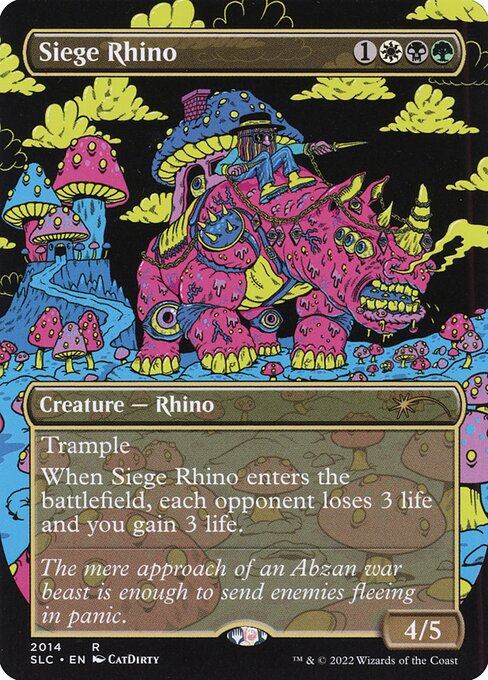 Siege Rhino (2014) [Secret Lair 30th Anniversary Countdown Kit] [Borderless]