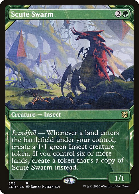 Scute Swarm (308) [Zendikar Rising] [Showcase]