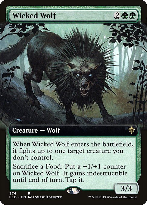 Wicked Wolf (374) [Throne of Eldraine] [Extended Art]