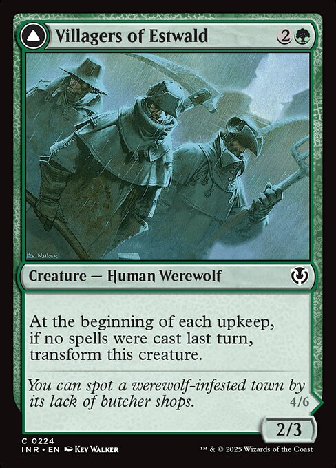 Villagers of Estwald // Howlpack of Estwald (224) [Innistrad Remastered]