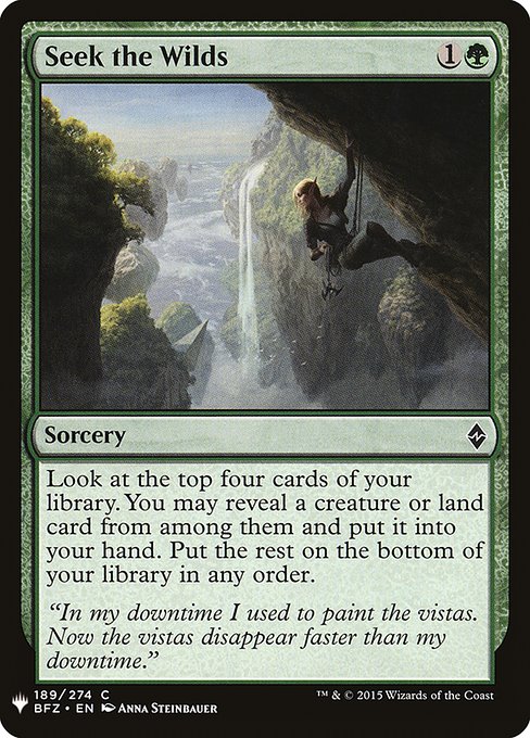 Seek the Wilds (BFZ-189) [The List]