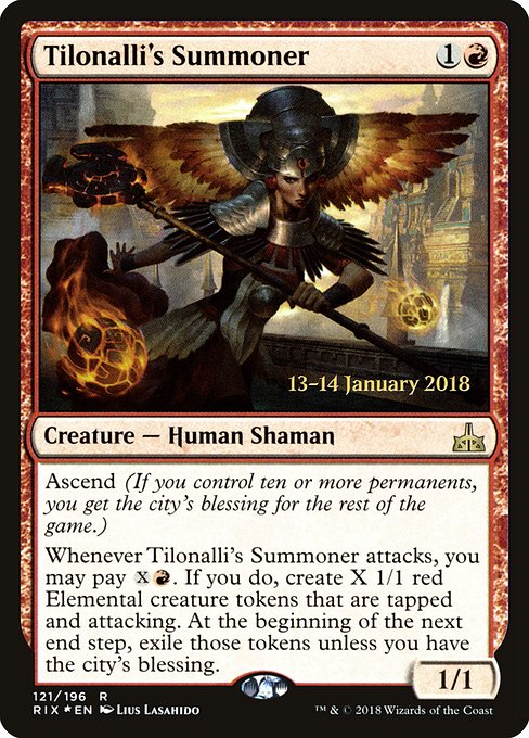 Tilonalli's Summoner (121s) [Rivals of Ixalan Promos]