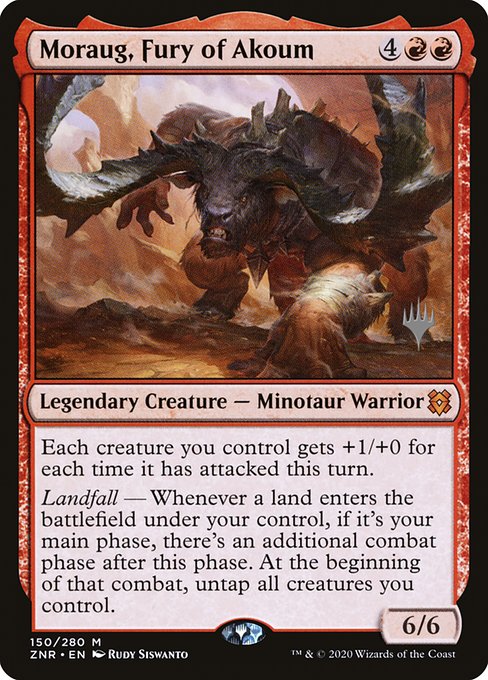 Moraug, Fury of Akoum (150p) [Zendikar Rising Promos]
