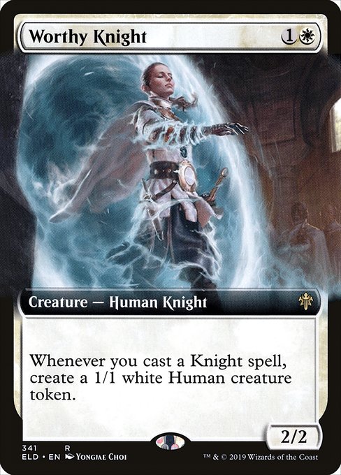 Worthy Knight (341) [Throne of Eldraine] [Extended Art]