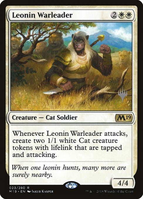 Leonin Warleader (23p) [Core Set 2019 Promos]