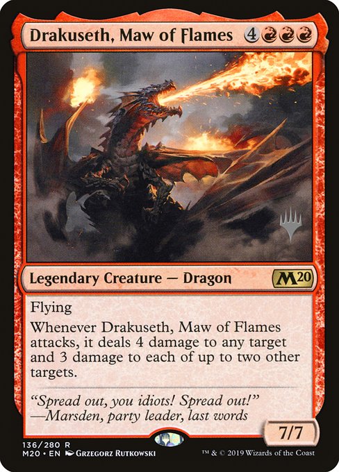 Drakuseth, Maw of Flames (136p) [Core Set 2020 Promos]