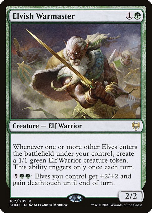 Elvish Warmaster (167p) [Kaldheim Promos]