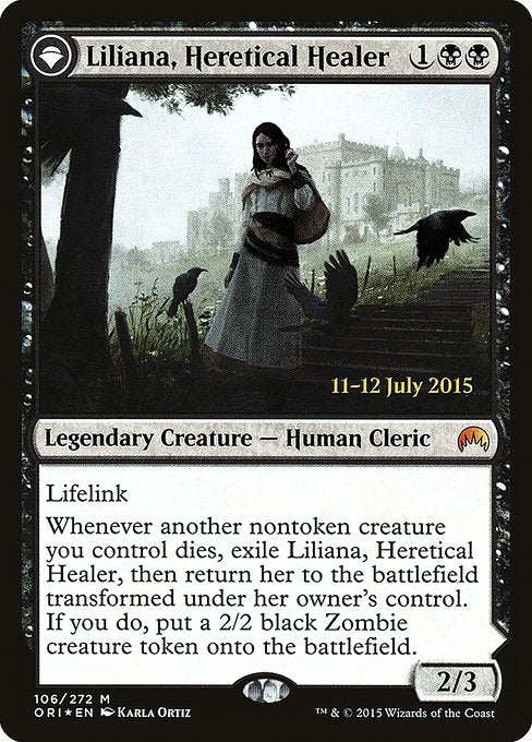 Liliana, Heretical Healer // Liliana, Defiant Necromancer (106s) [Magic Origins Promos]