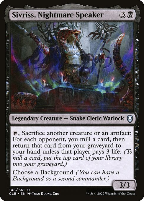 Sivriss, Nightmare Speaker (148) [Commander Legends: Battle for Baldur's Gate]