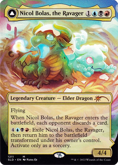 Nicol Bolas, the Ravager // Nicol Bolas, the Arisen (1211) [Secret Lair Drop] [Borderless]