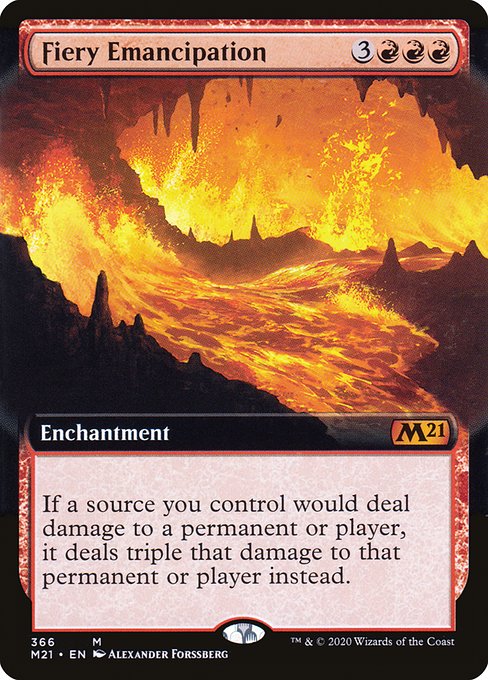 Fiery Emancipation (366) [Core Set 2021] [Extended Art]