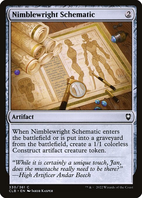 Nimblewright Schematic (330) [Commander Legends: Battle for Baldur's Gate]
