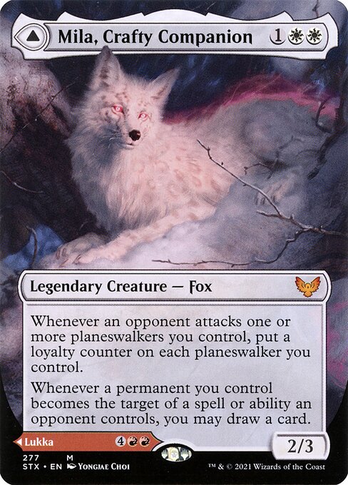 Mila, Crafty Companion // Lukka, Wayward Bonder (277) [Strixhaven: School of Mages] [Borderless]