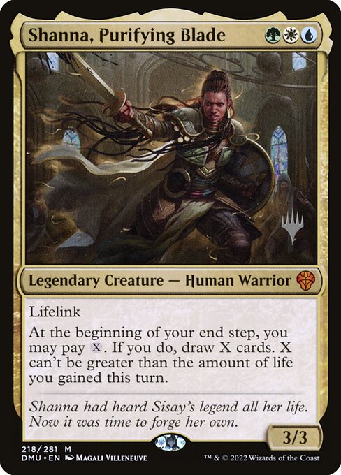 Shanna, Purifying Blade (218p) [Dominaria United Promos]