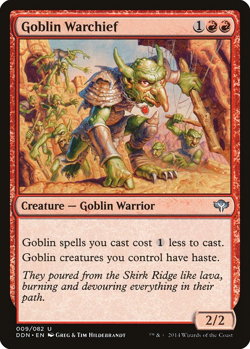 Goblin Warchief (9) [Duel Decks: Speed vs. Cunning]